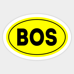 BOS Airport Code General Edward Lawrence Logan International Airport Boston USA Sticker